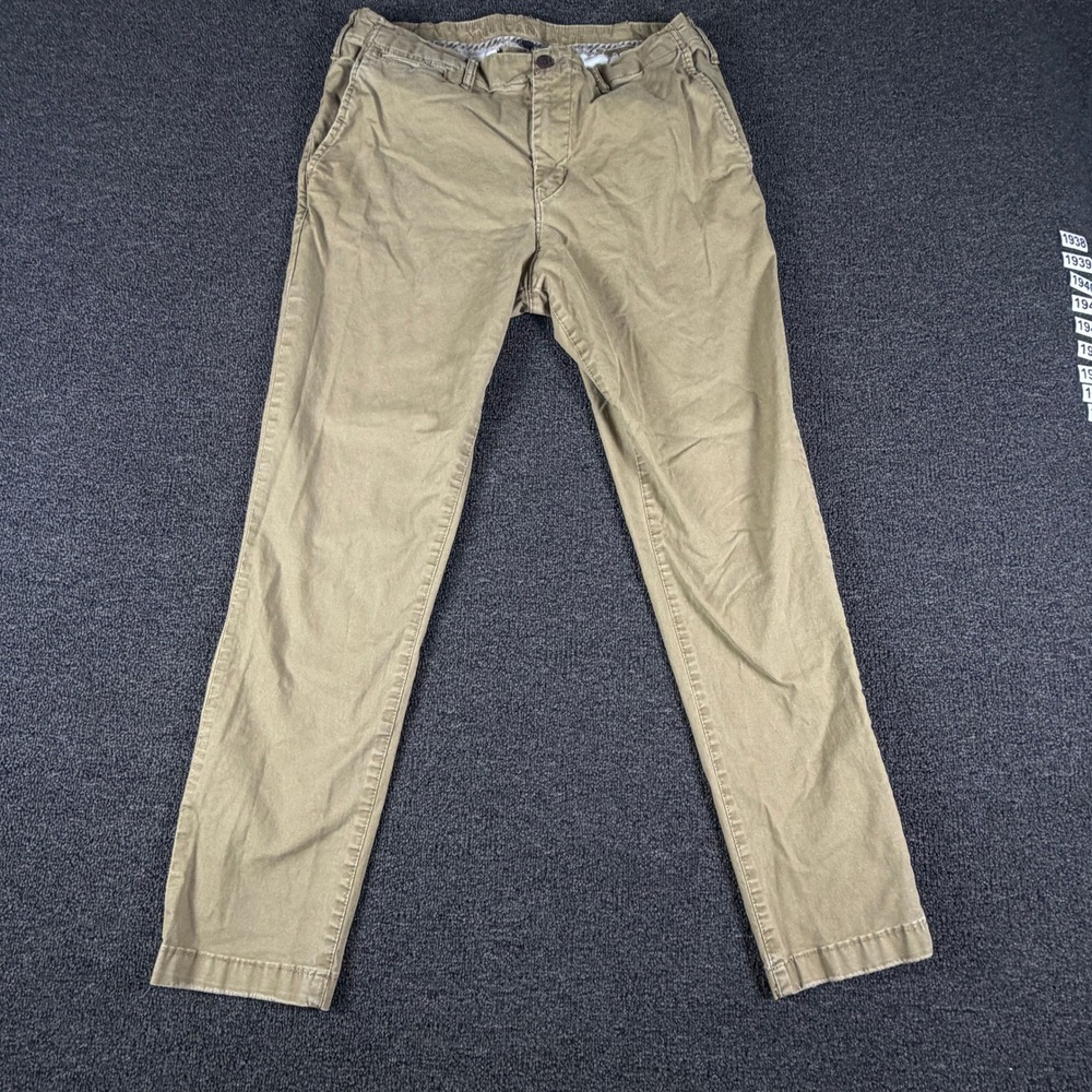 American Eagle Pants Mens Fits 34x29 Slim Next Level Flex Khaki Tan Stretch EUC